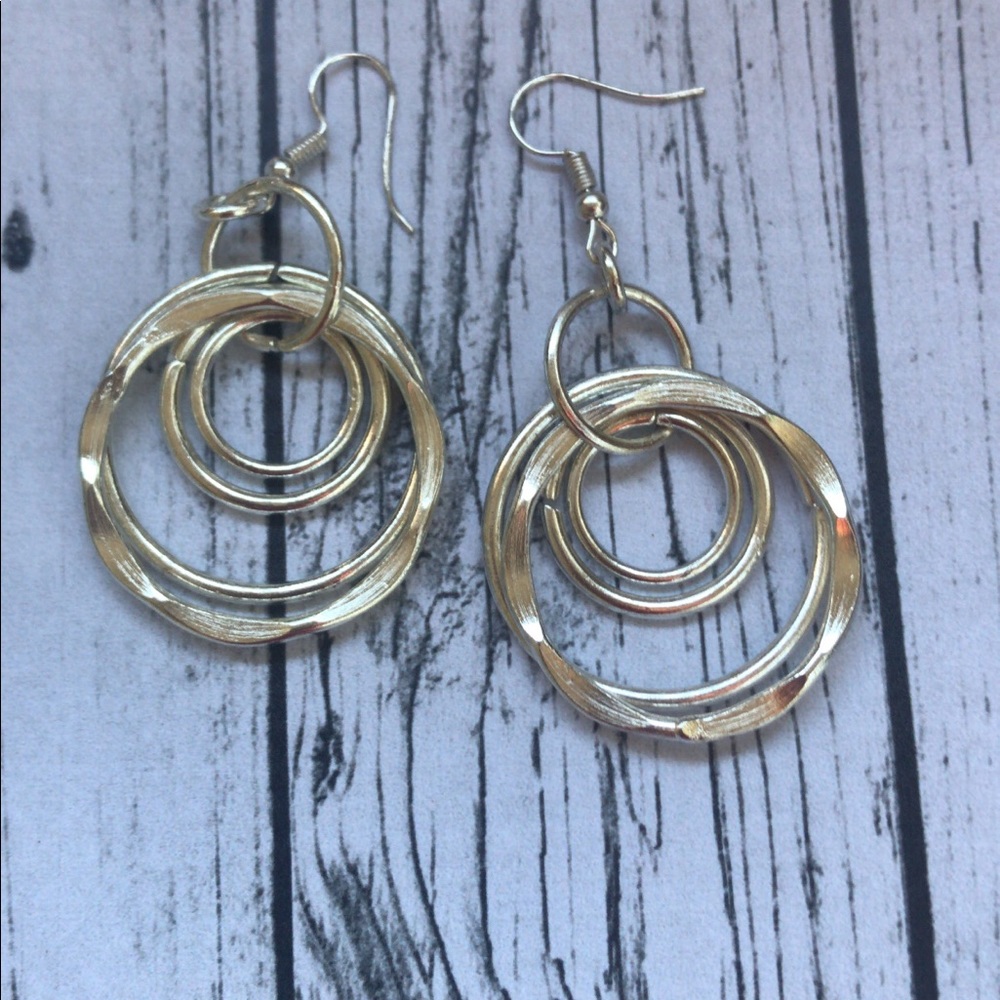 Silver dangle earrings